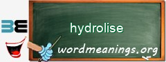 WordMeaning blackboard for hydrolise
